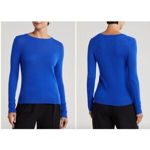 NEW Nordstrom Cashmere Blue Surf Crewneck Sweater  Women's Size Large
